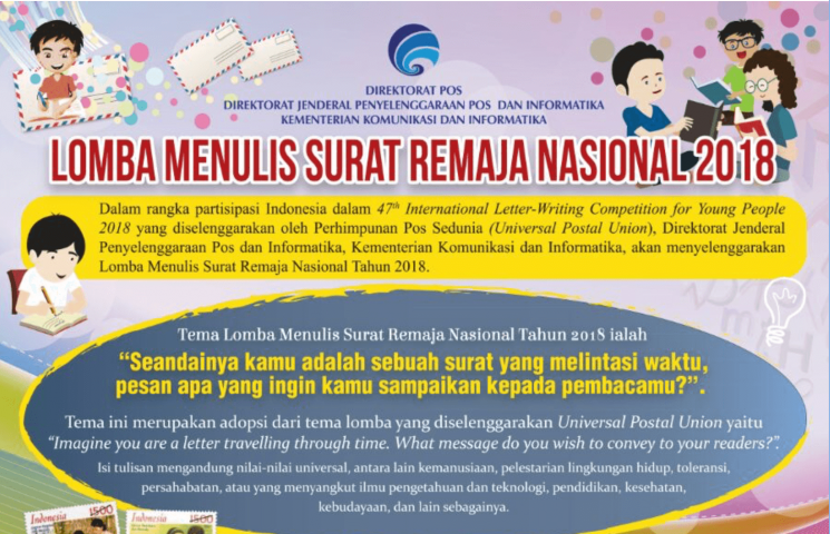 Lomba Menulis Surat Remaja Nasional 2018